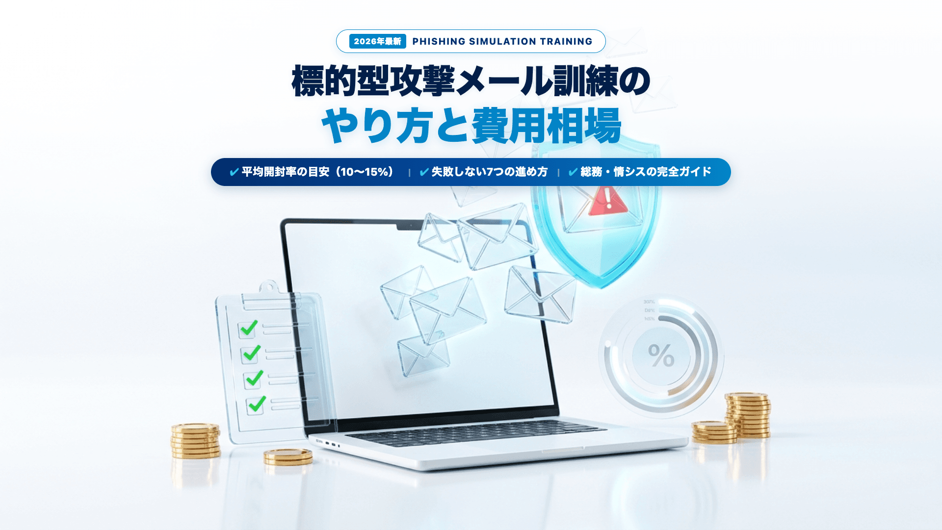 【2026年最新】標的型攻撃メール訓練のやり方と費用相場|失敗しない進め方と開封率の目安を徹底解説